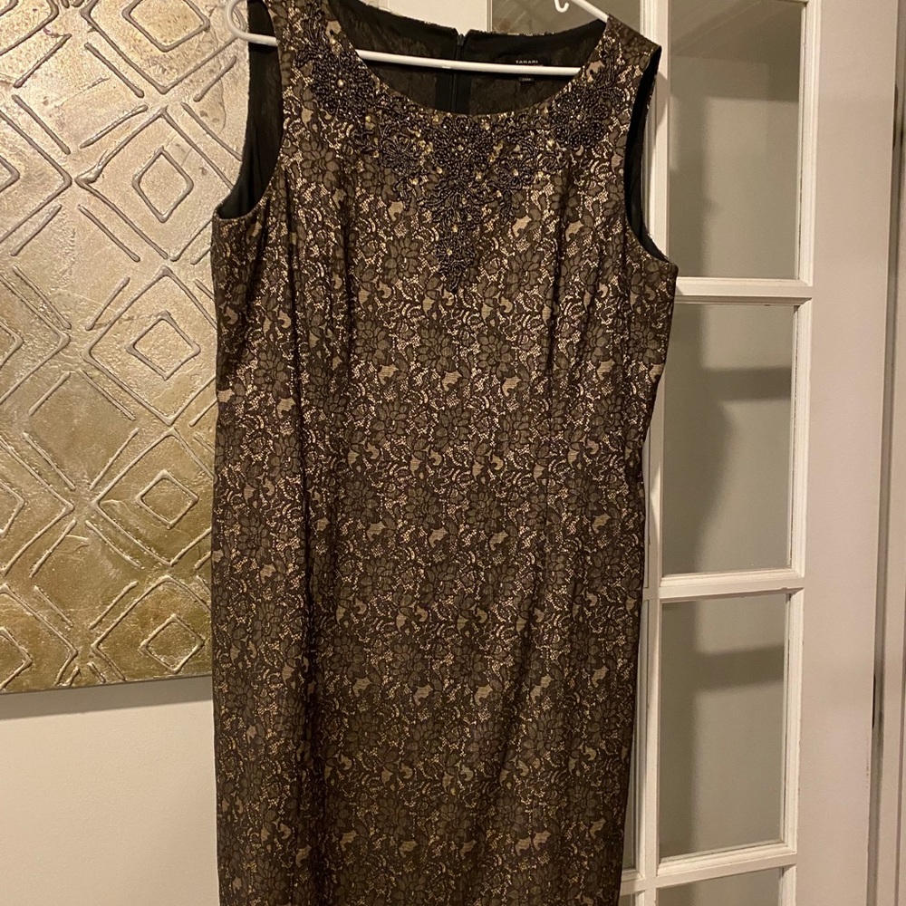 Brown & Tan Dress by Tahiri